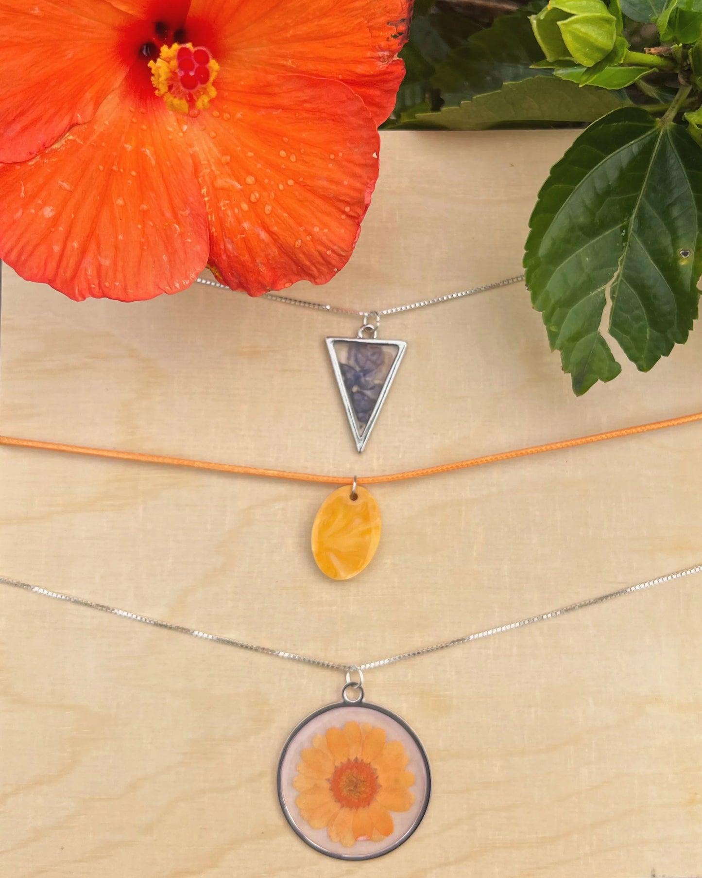 Yellow Resin Necklace